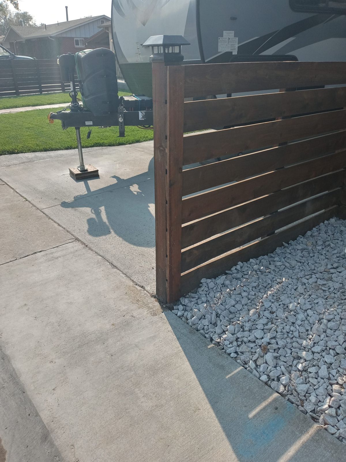 Modern horizontal fence in Westminster, CO